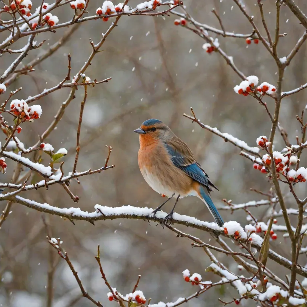 ptaki zimujące w ogrodach